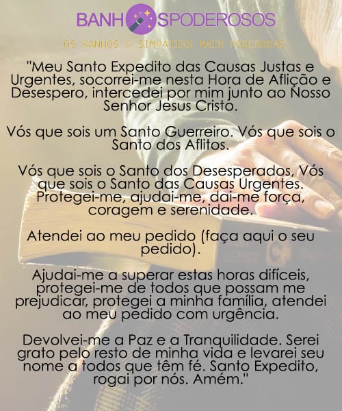 Oração para causas impossíveis de Santo Expedido