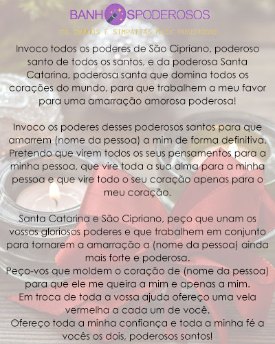 Oração de Santa Catarina e São Cipriano | Amarração Forte