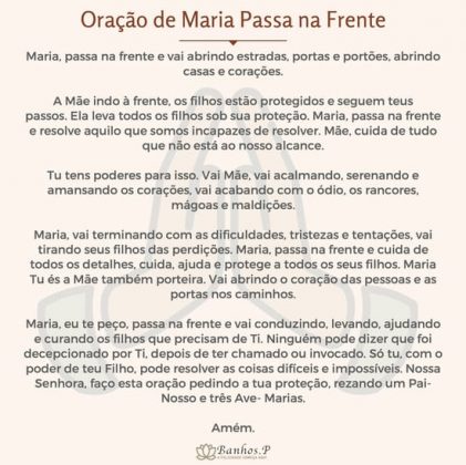 Oração de Maria Passa na Frente de Marcelo Rossi | 4 de Imprimir
