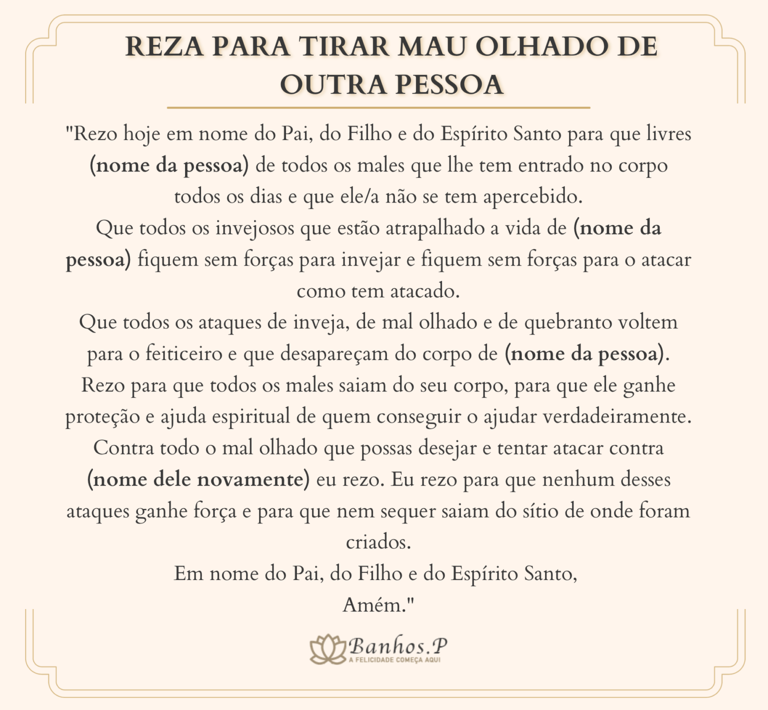 Orações Para Mau Olhado - RETOEDU
