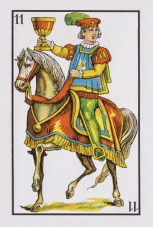 Carta Cavaleiro de Copas