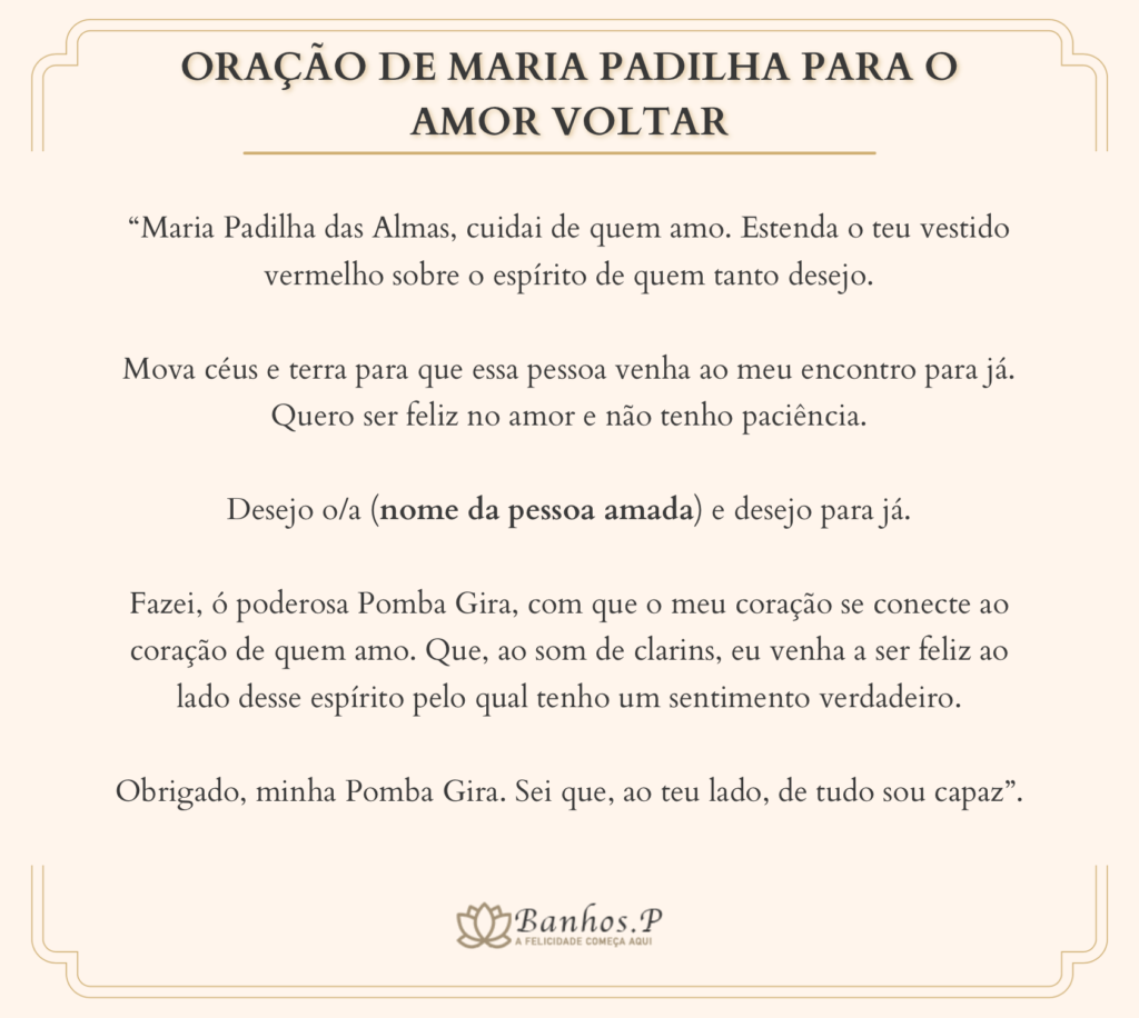 7 Orações de Maria Padilha Para Amarração e Amor (Fortes)