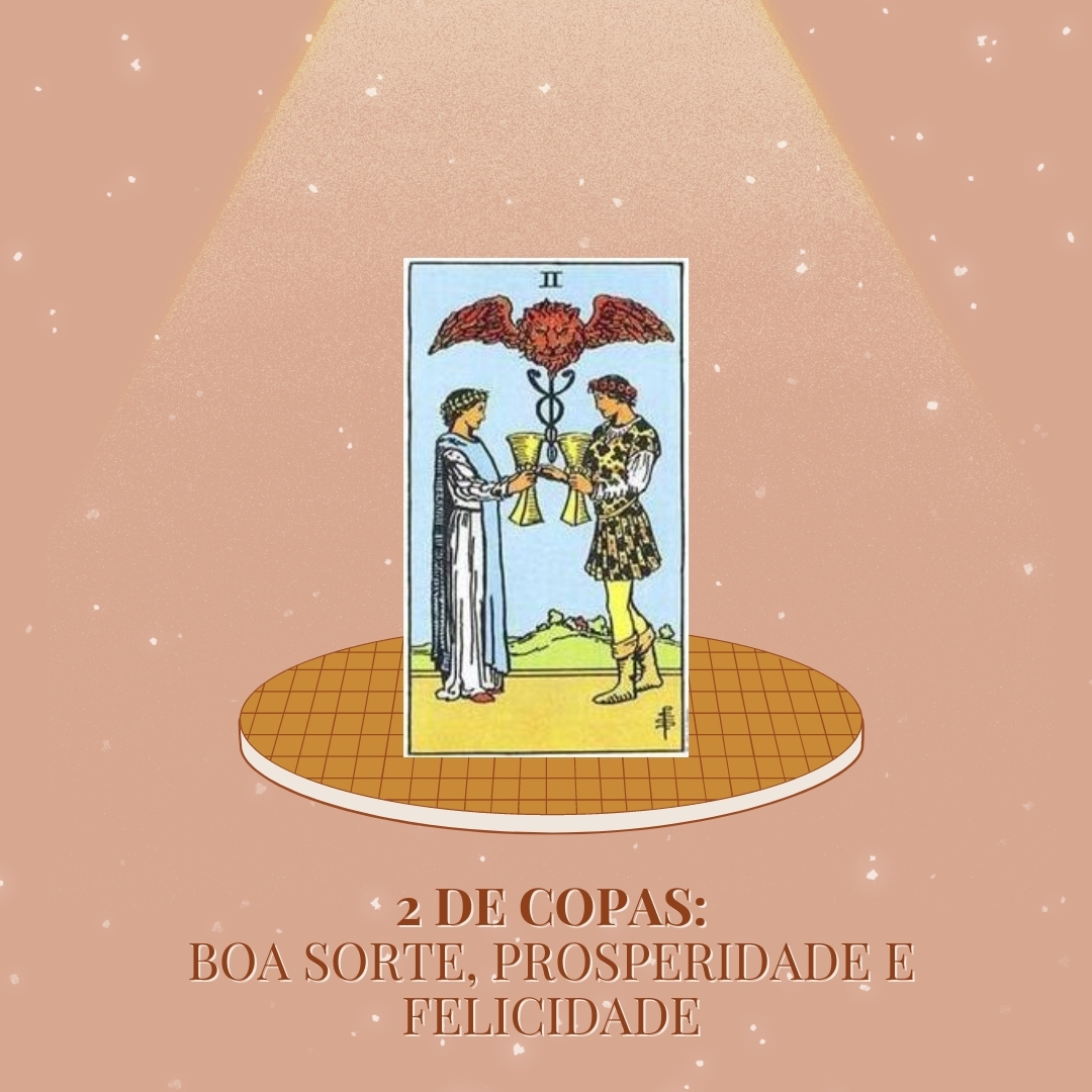 2 de Copas no Tarot: Significado Invertido, no Amor e Sorte